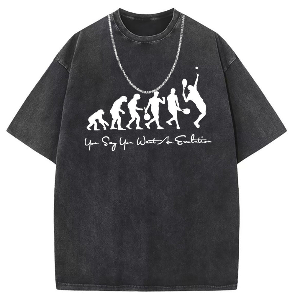 Men T Shirts Retro old cotton short-sleeved T-shirt