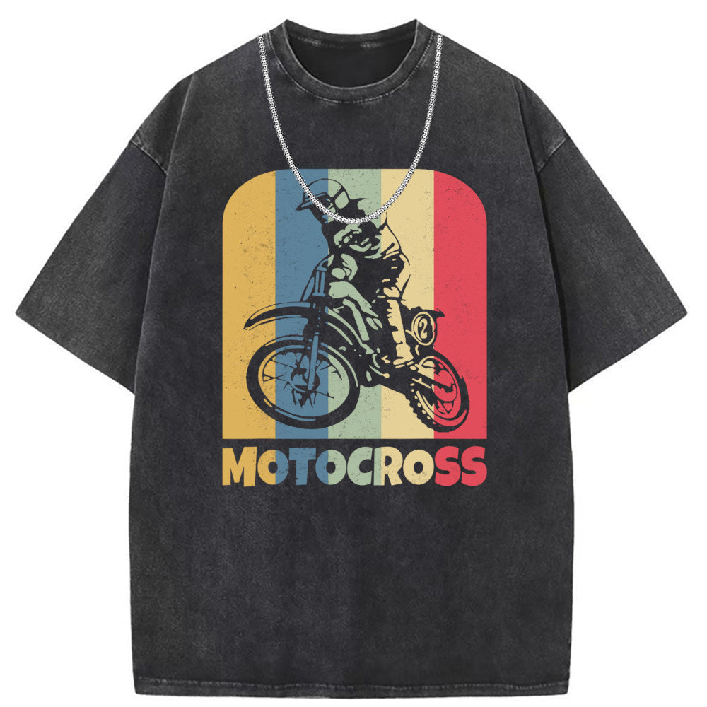 Men T Shirts Washed old punk short-sleeved T-shirt