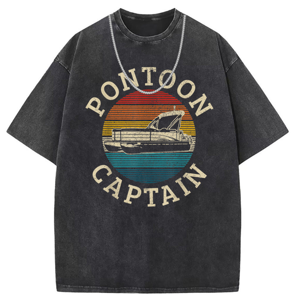 Men T Shirts Pure cotton round neck short-sleeved T-shirt women's washed and old