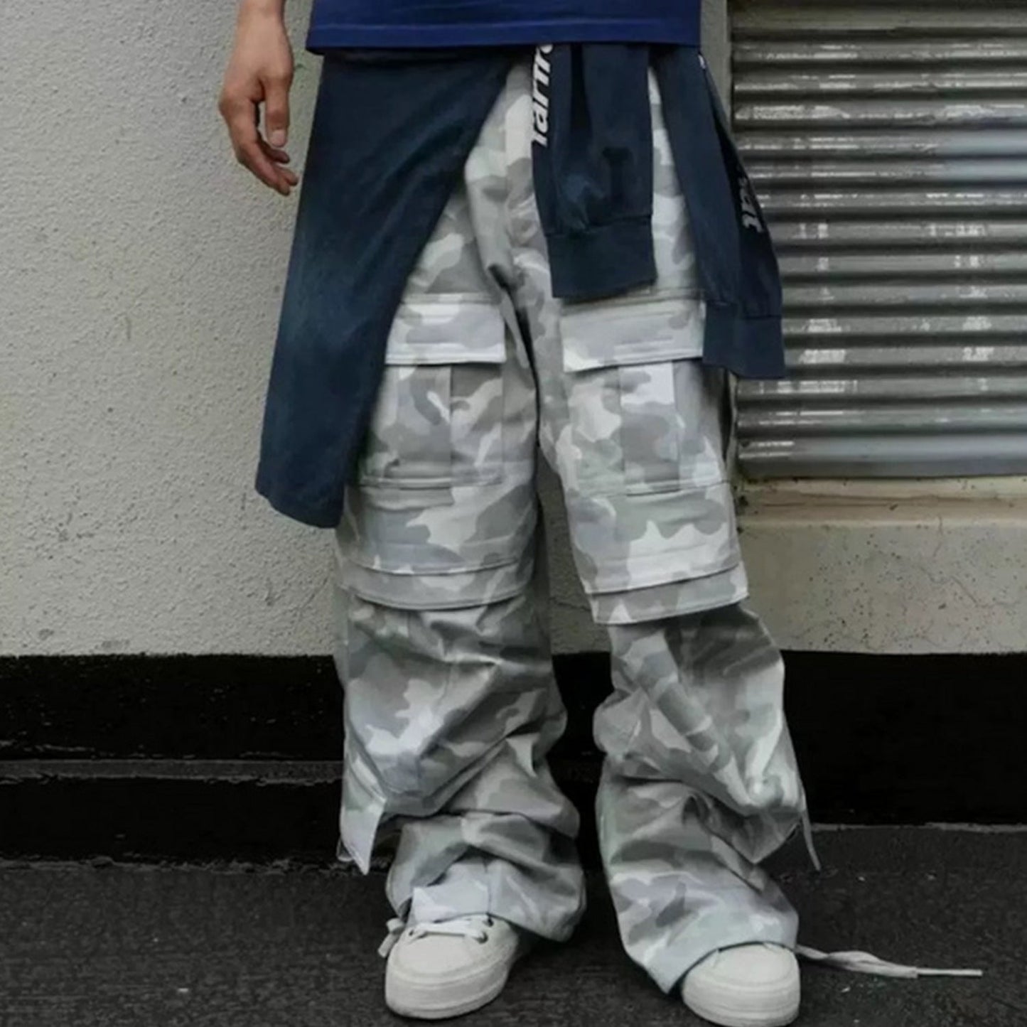 MIJKO Men's Vintage Pants MIJKO Men's Women's Casual Pants Camouflage Overalls