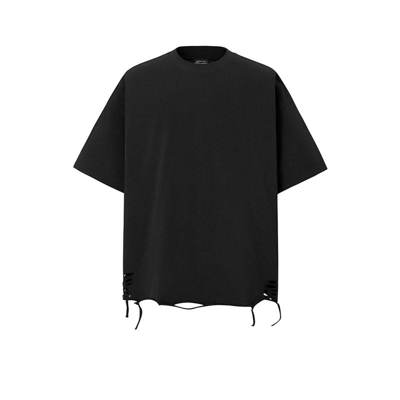 Mens T Shirts Ripped Loose Short Sleeves Summer