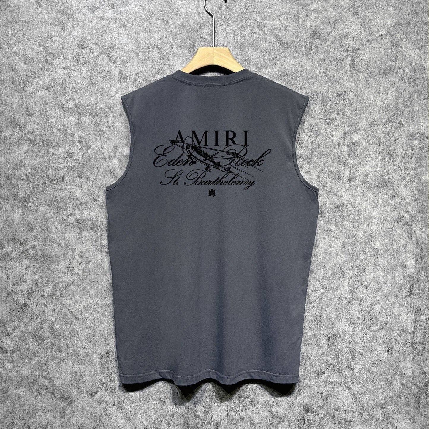 Amiri tank top sketch airplane letterprinting