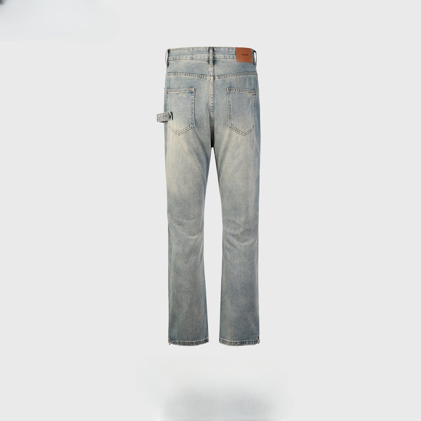 MIJKO Men's Vintage Pants MIJKO Men's Women's Urban Washing Water Old Slim-fit Jeans