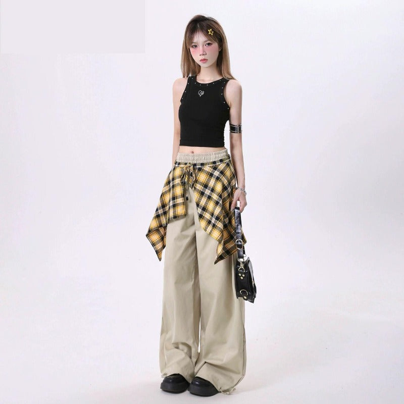 Women casual pants women summer own fart curtain retro loose