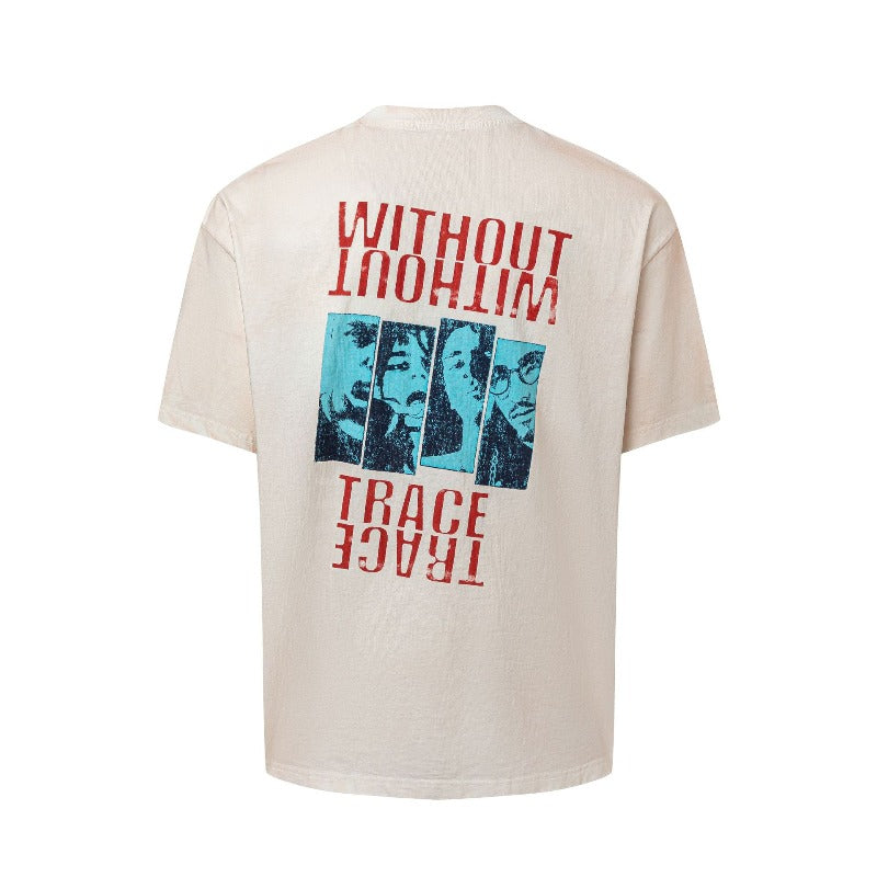 Men's t-shirts: american streetwear summer unisex distressed graphic design slim fit premium short sleeve tee