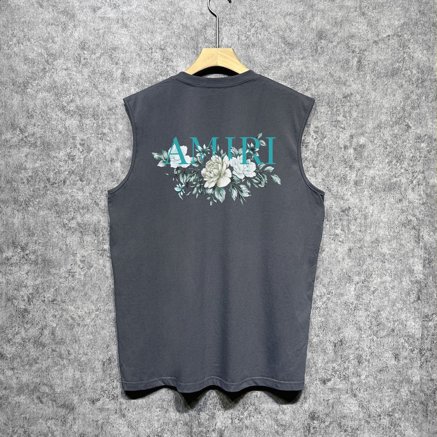 Amiri tank top camellia printing