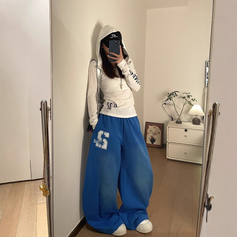 Women casual pants women spring and autumn gradual change drawstring sweatpants
