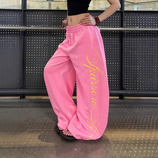 Women casual pants elastic waist women loose