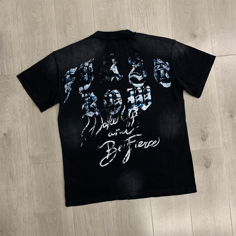 First Row T Shirts wake up and be fierce flame applique teeflame fashionfashionable brand