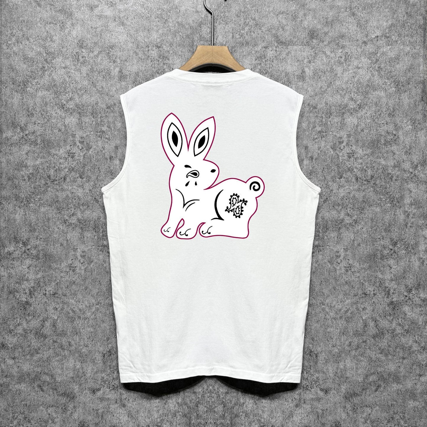 Amiri tank top giant rabbit printing
