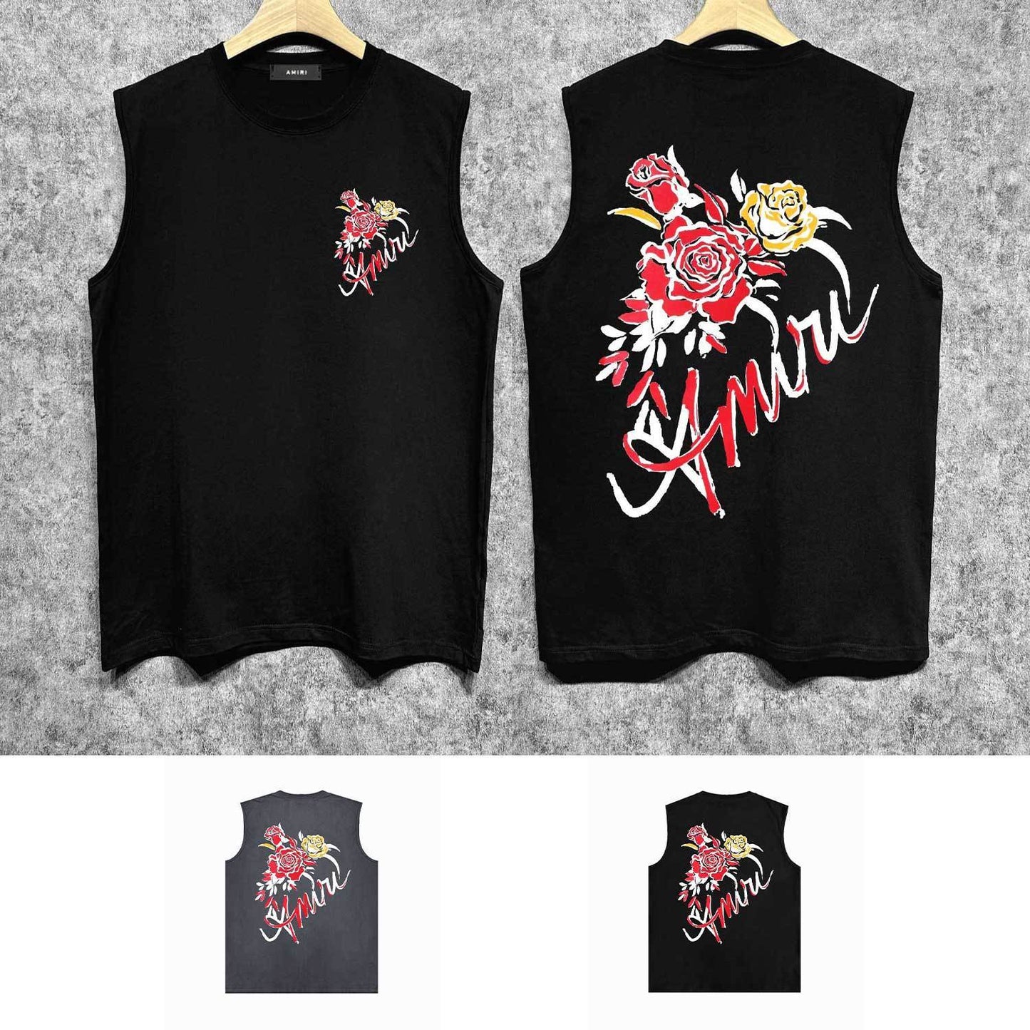 Amiri tank top flower printing
