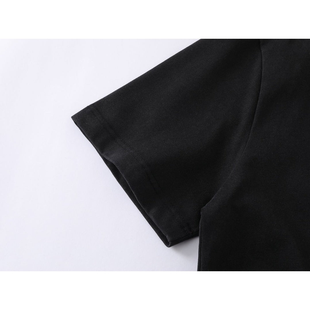 Men t shirts retro double yarn letter embroider distressed loose short sleeves