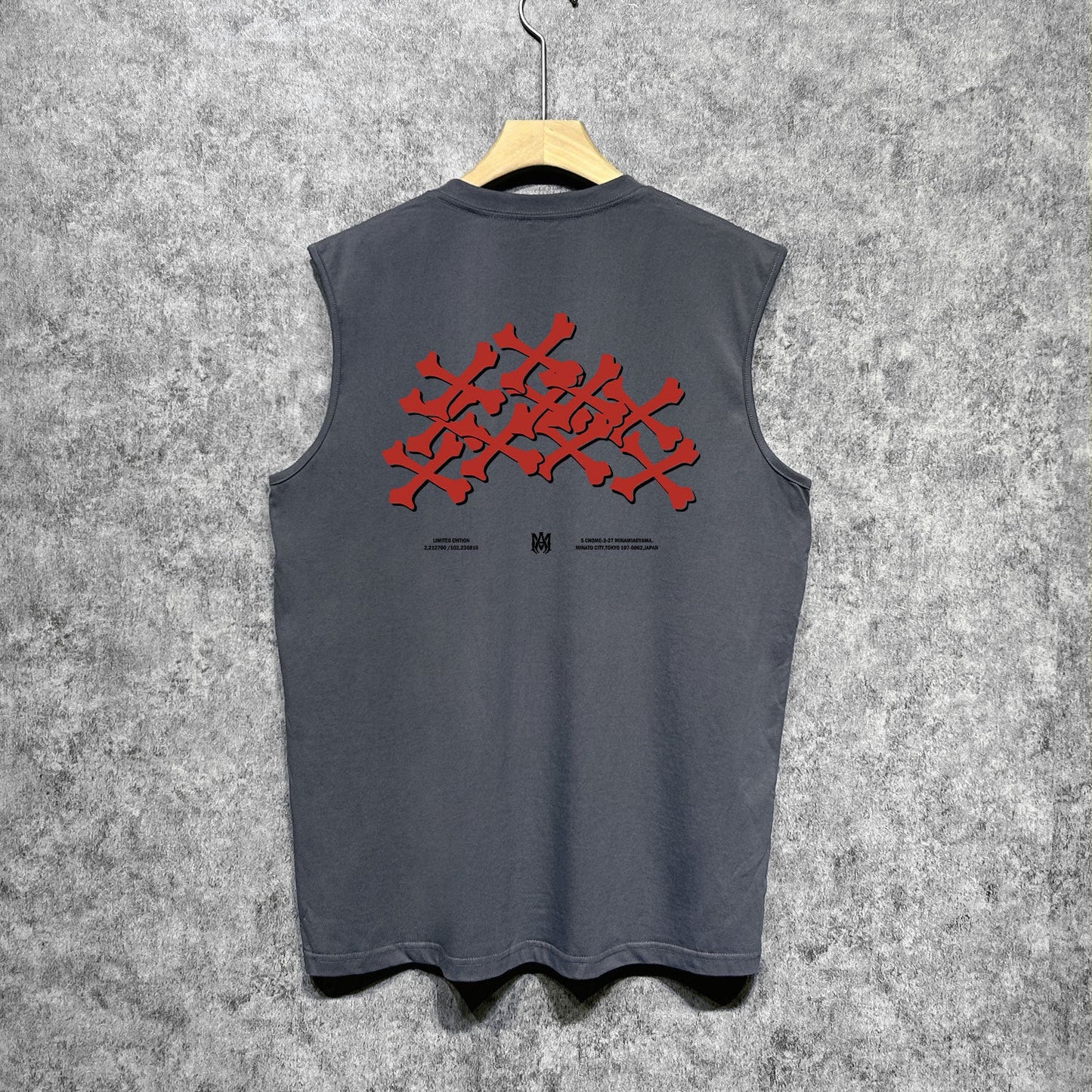 Amiri tank top tokyo bones print