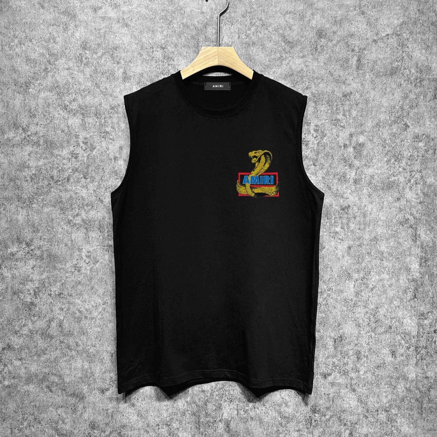 Amiri tank top king cobra gold printing