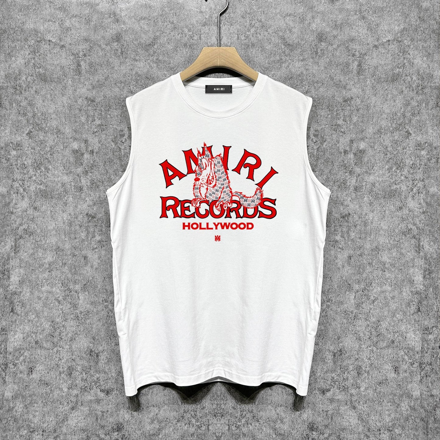Amiri tank top big bad wolf letterprinting
