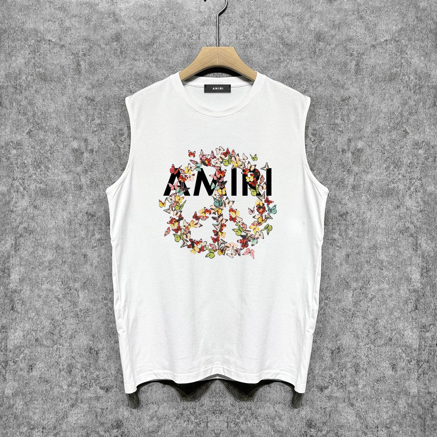 Amiri tank top colorful butterfly garland printing