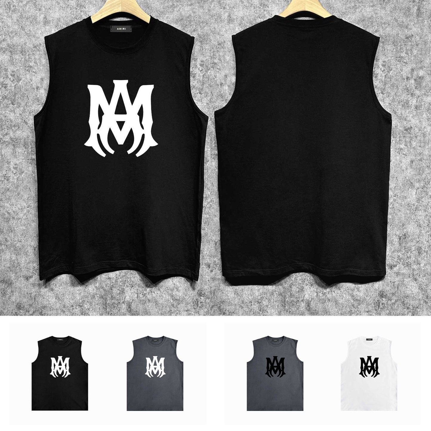 Amiri tank top large simple logo printing