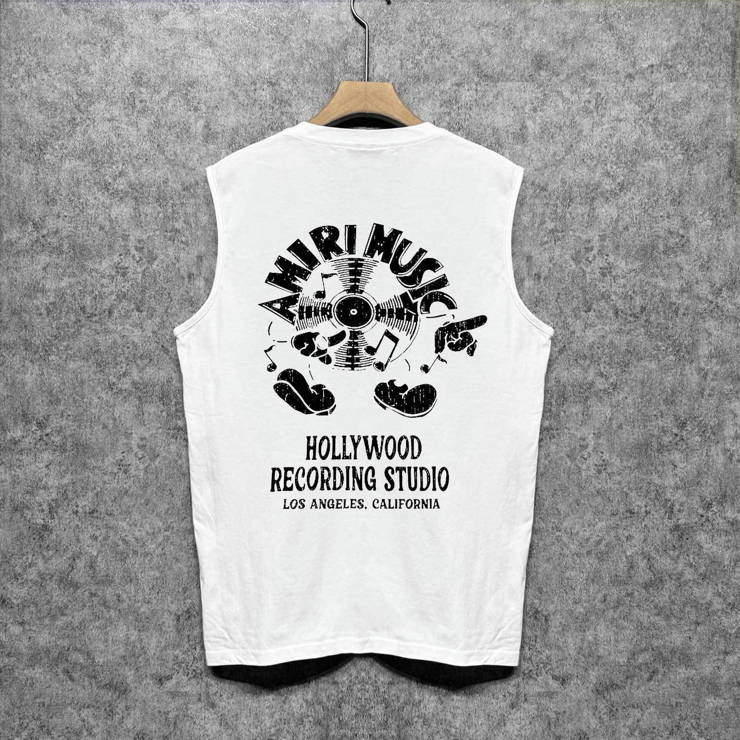 Amiri tank top note fan printing