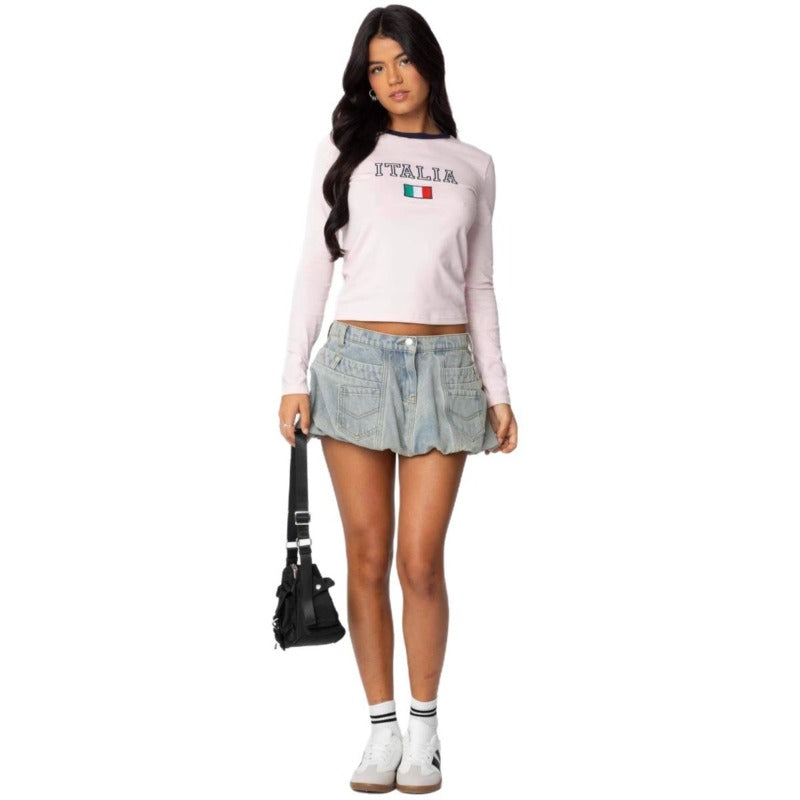 Women's dress - cross-border amazon fashion: european & american summer 3d pocket denim midi skirt - american niche vintage tulip skirt