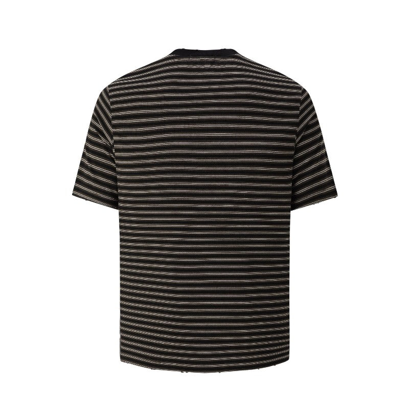 Men's t-shirts: american street style, unisex, premium quality, summer casual, striped design, slim fit, short sleeve tee