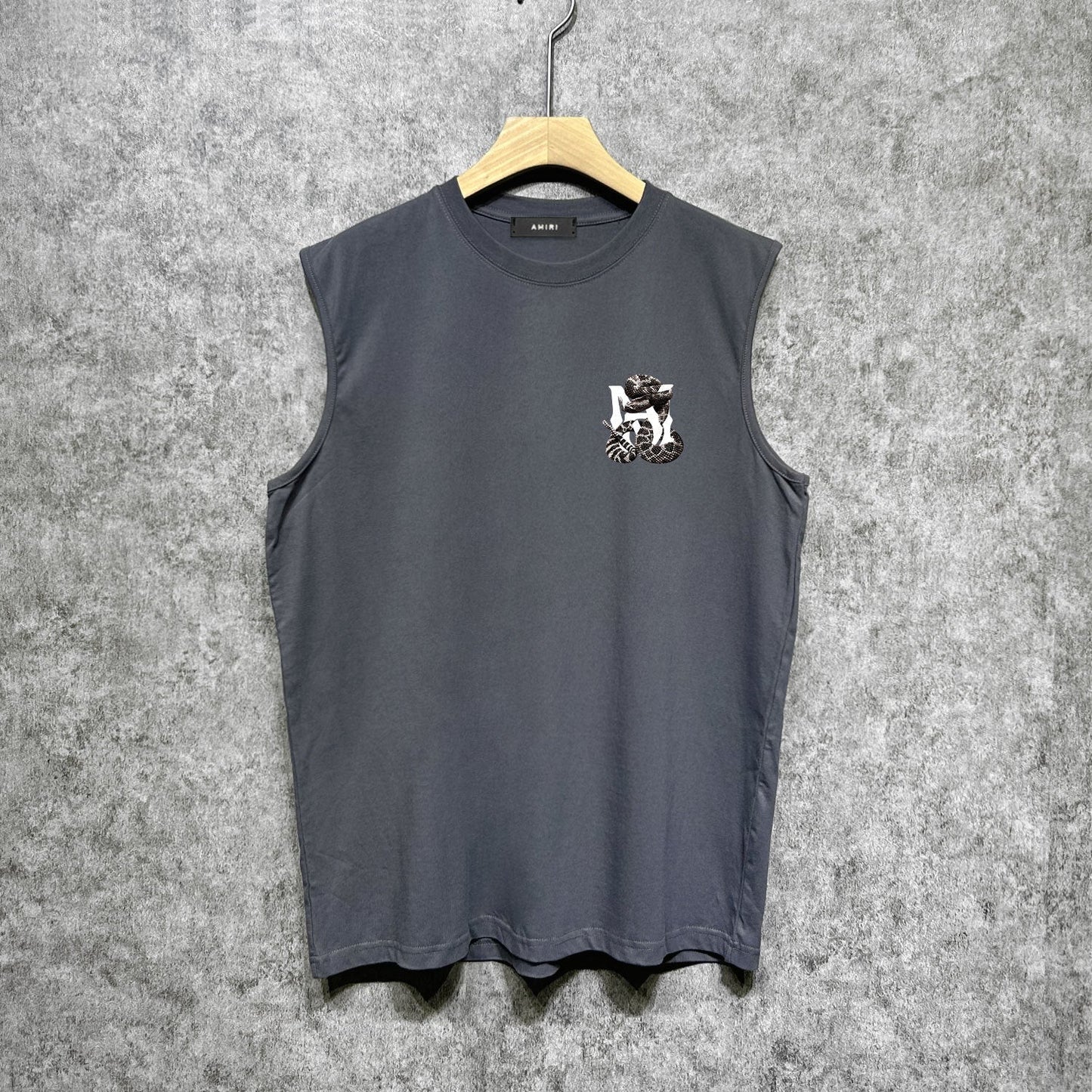 Amiri tank top giant snake letter print