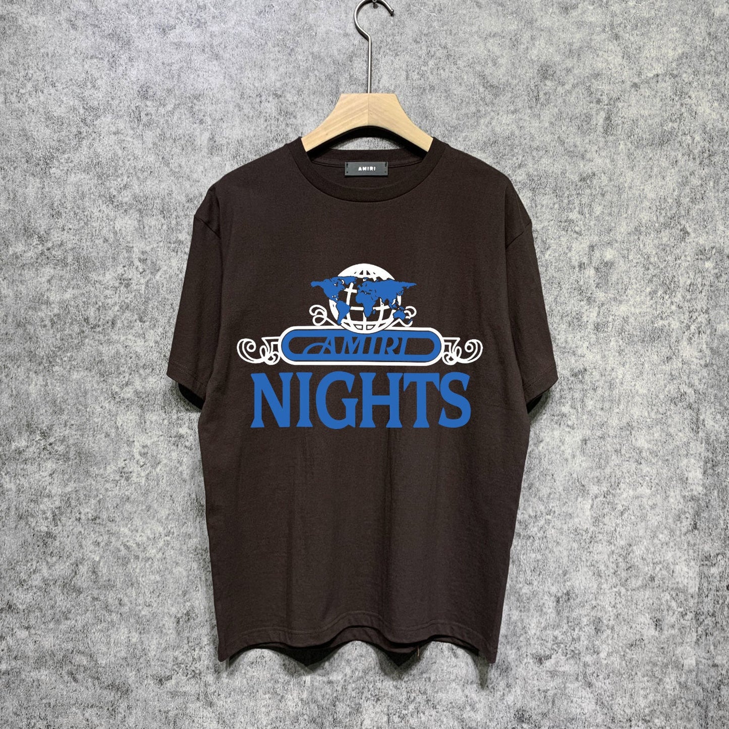 Amiri t shirts earth letter printing short sleeve