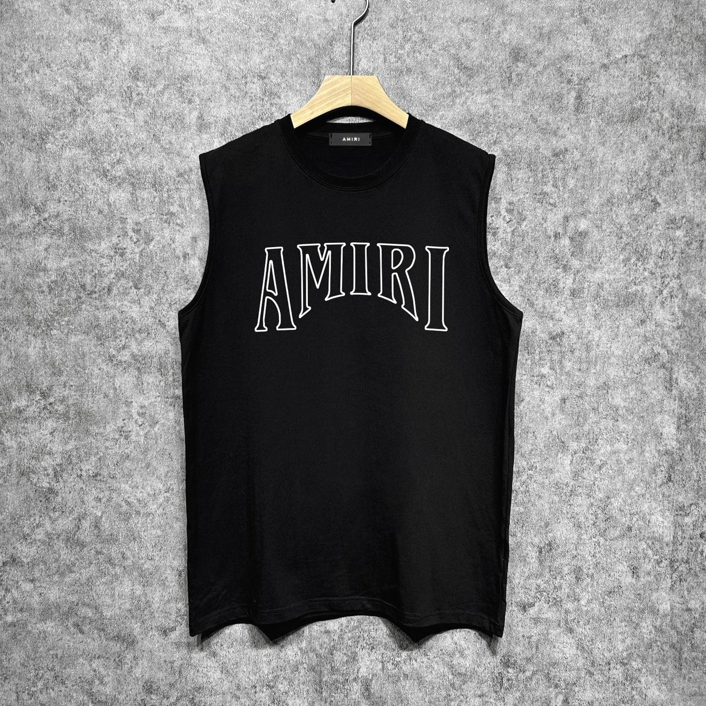Amiri tank top cut out sun portrait printing