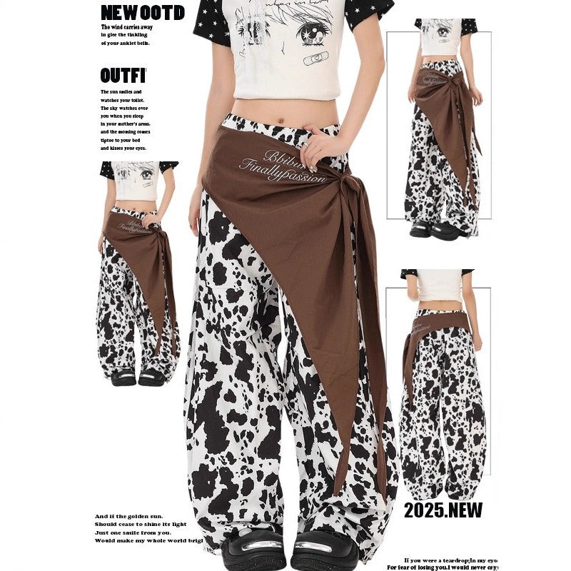 Women casual pant leopard print summer