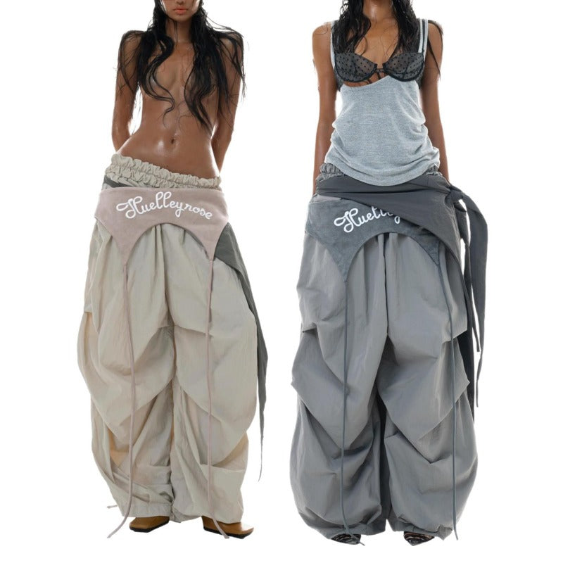 Women casual pant wide-leg scimitar pants summer hip-hop sports casual pants