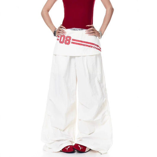 Women casual pant retro women summerloose elastic