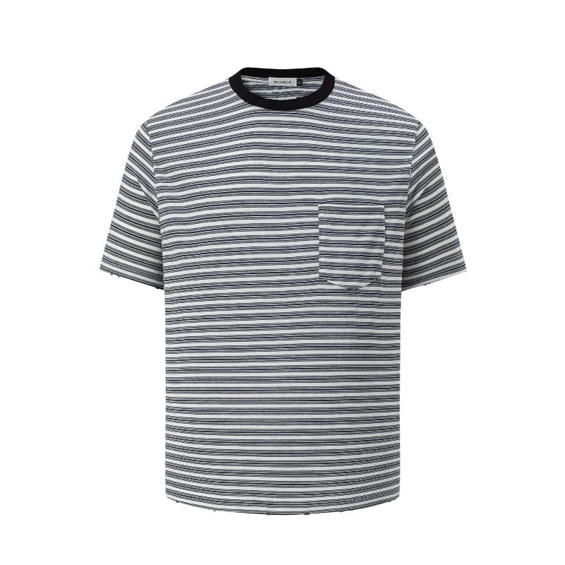 Men's t-shirts: american street style, unisex, premium quality, summer casual, striped design, slim fit, short sleeve tee
