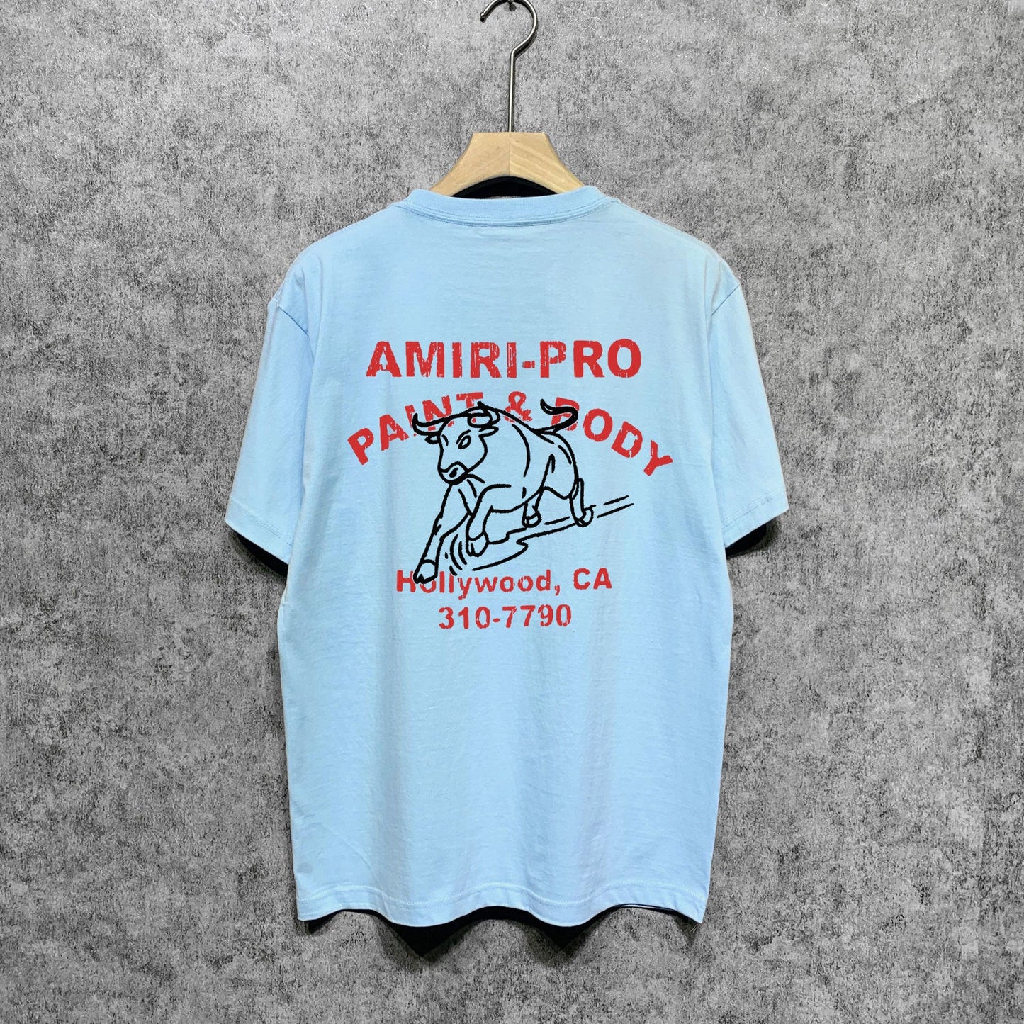 Amiri t shirts bull printing short sleeve