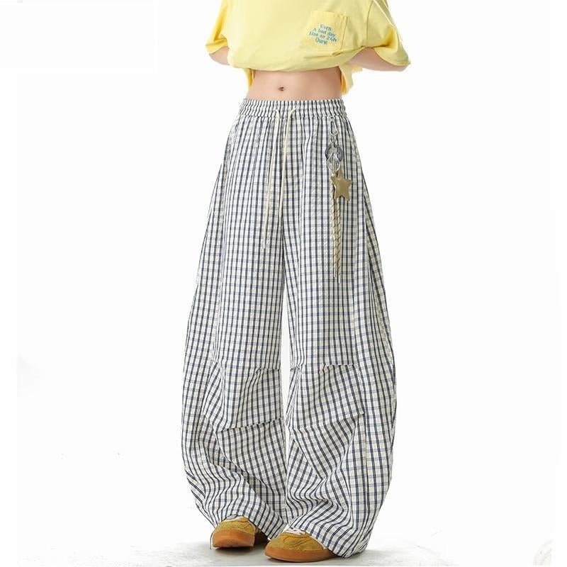 Women casual pant summer star pendant loose