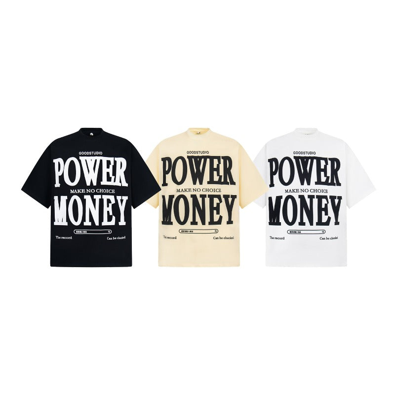 Men's t-shirts: american street style, unisex retro creative letter graphic design, men's loose fit premium heavyweight short sleeve tee