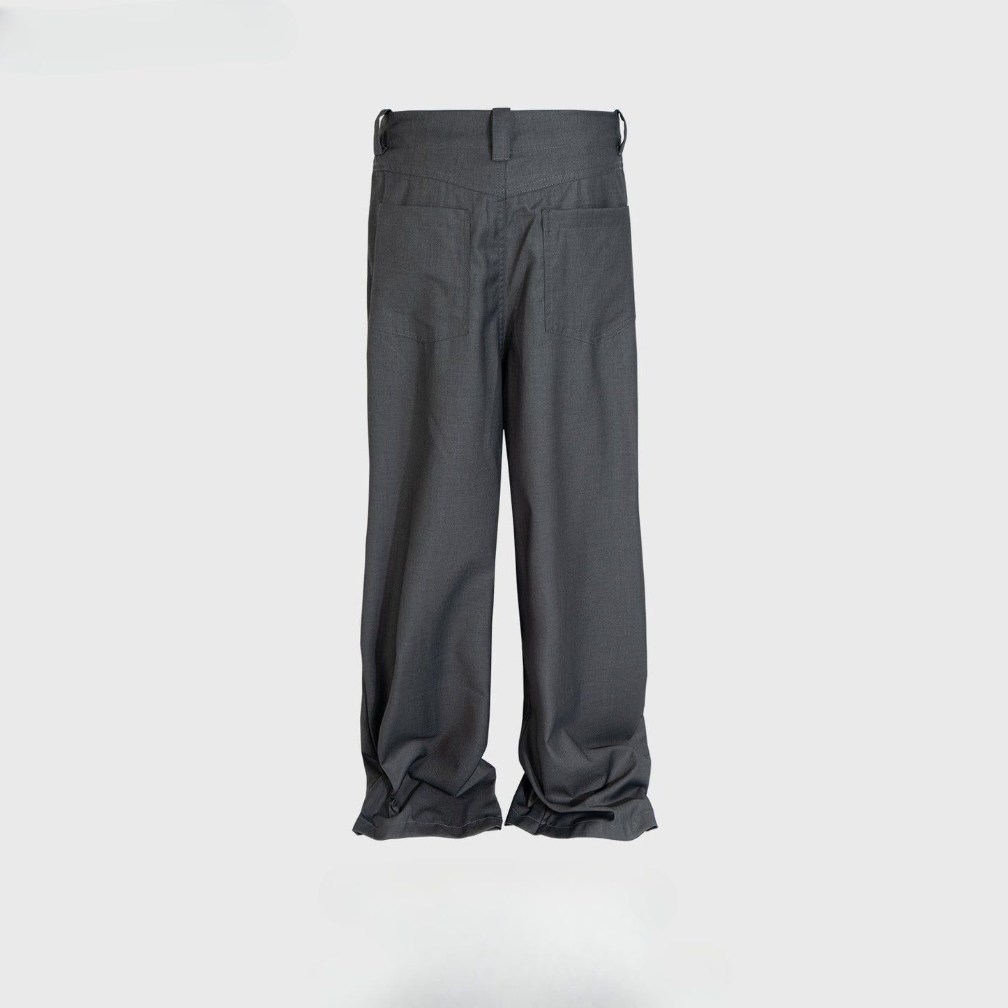 MIJKO Men Vintage Pants MIJKO Spliced trousers drape design grey casual trousers