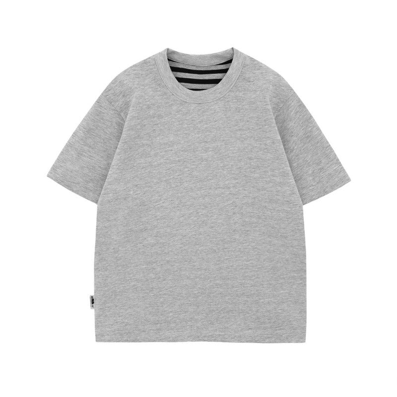 Men's t-shirts: american unisex style, summer streetwear, retro striped reversible design, relaxed fit, men's crew neck short sleeve tee
