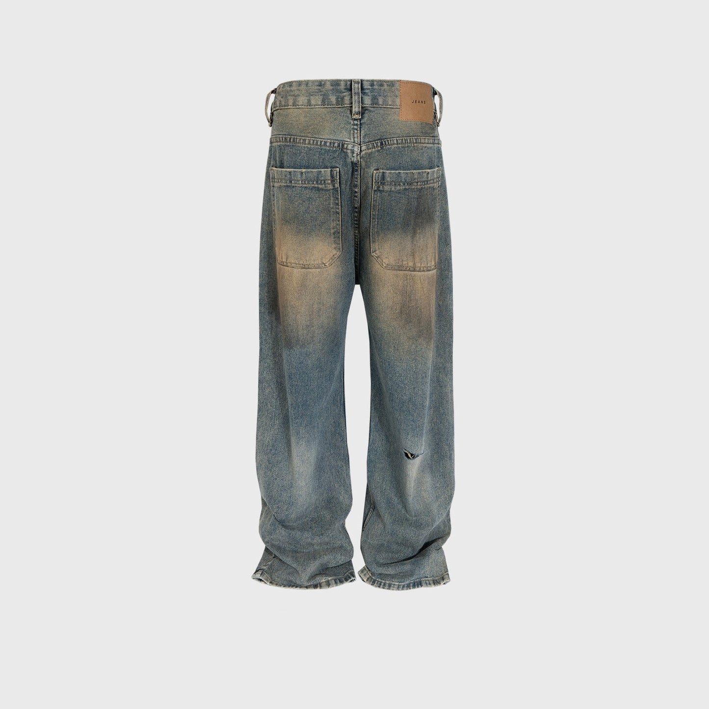 MIJKO Mens Vintage Pants Multi-Pocket Buckle Casual Pants