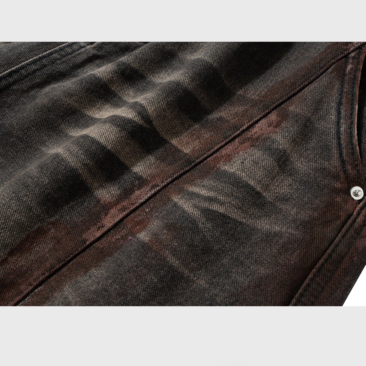 MIJKO Mens Vintage Pants Washed Straight Jeans