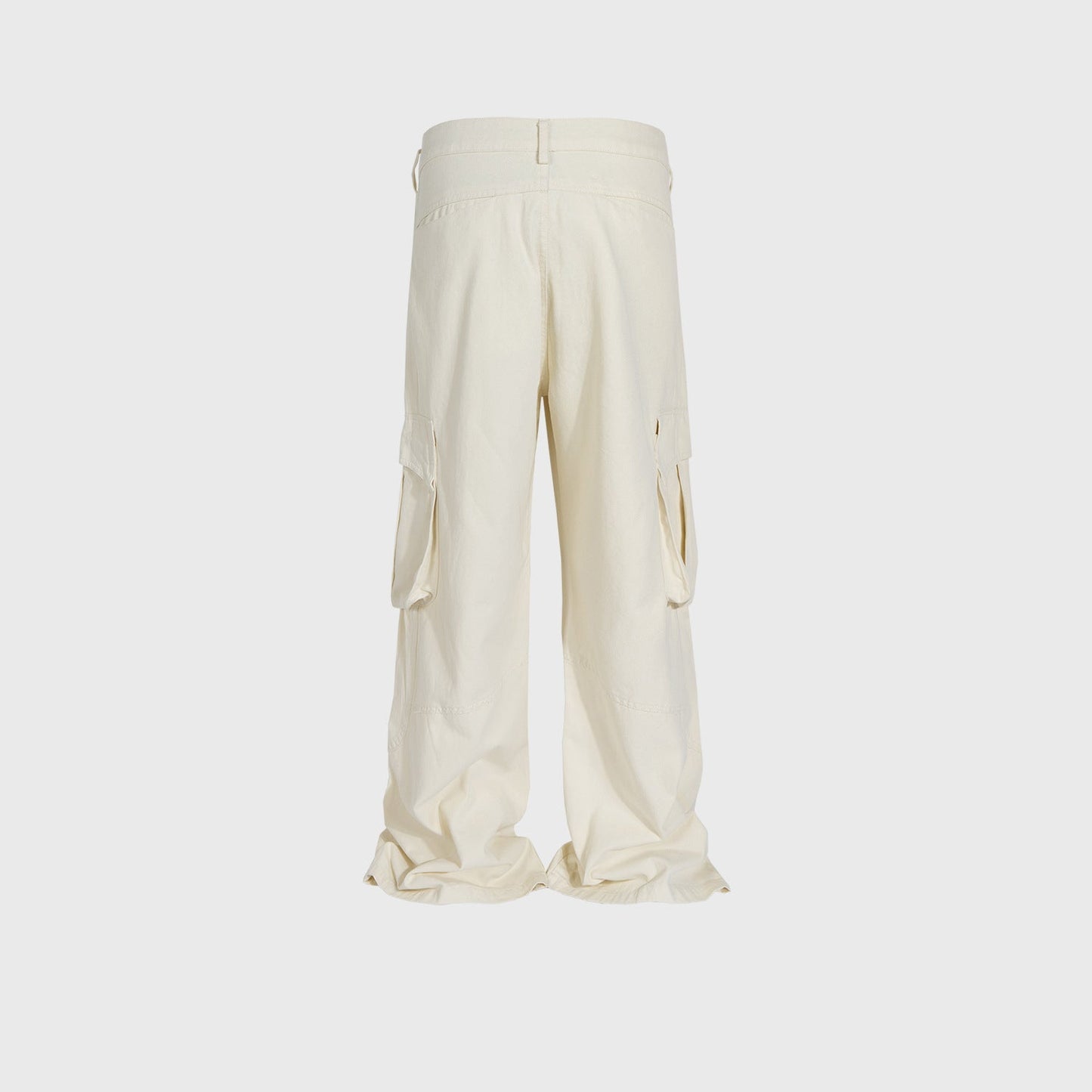 MIJKO Men's Vintage Pants Multi-Pocket Unisex Spliced Optional Wide-Foot Casual Pants