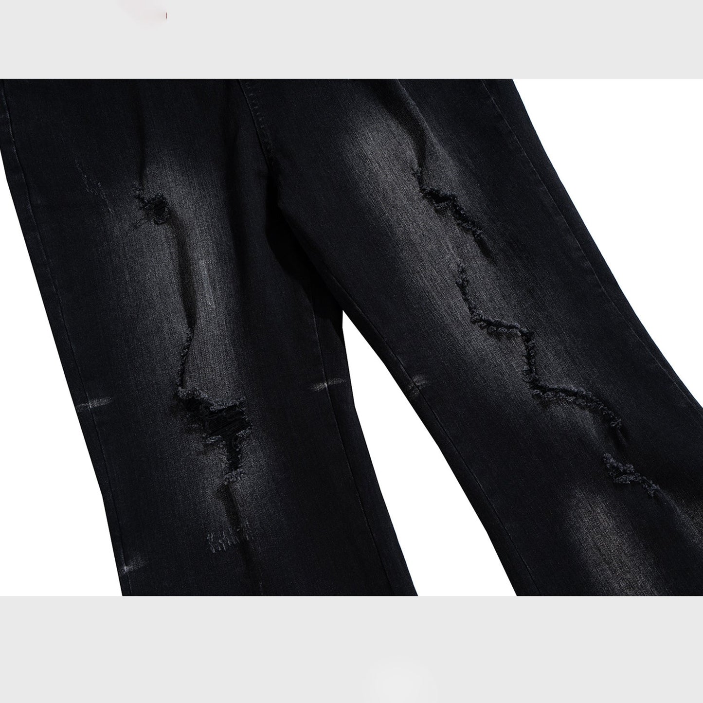 MIJKO Mens Vintage Pants Whitening bootcut jeans