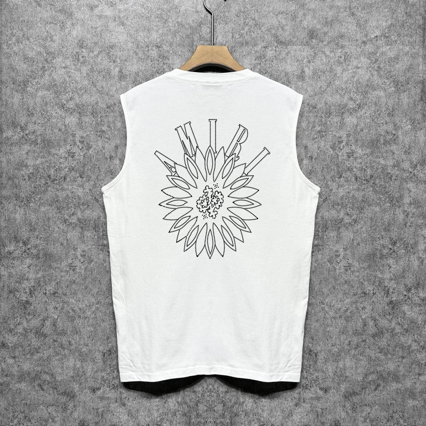 Amiri tank top dotted lotus printing