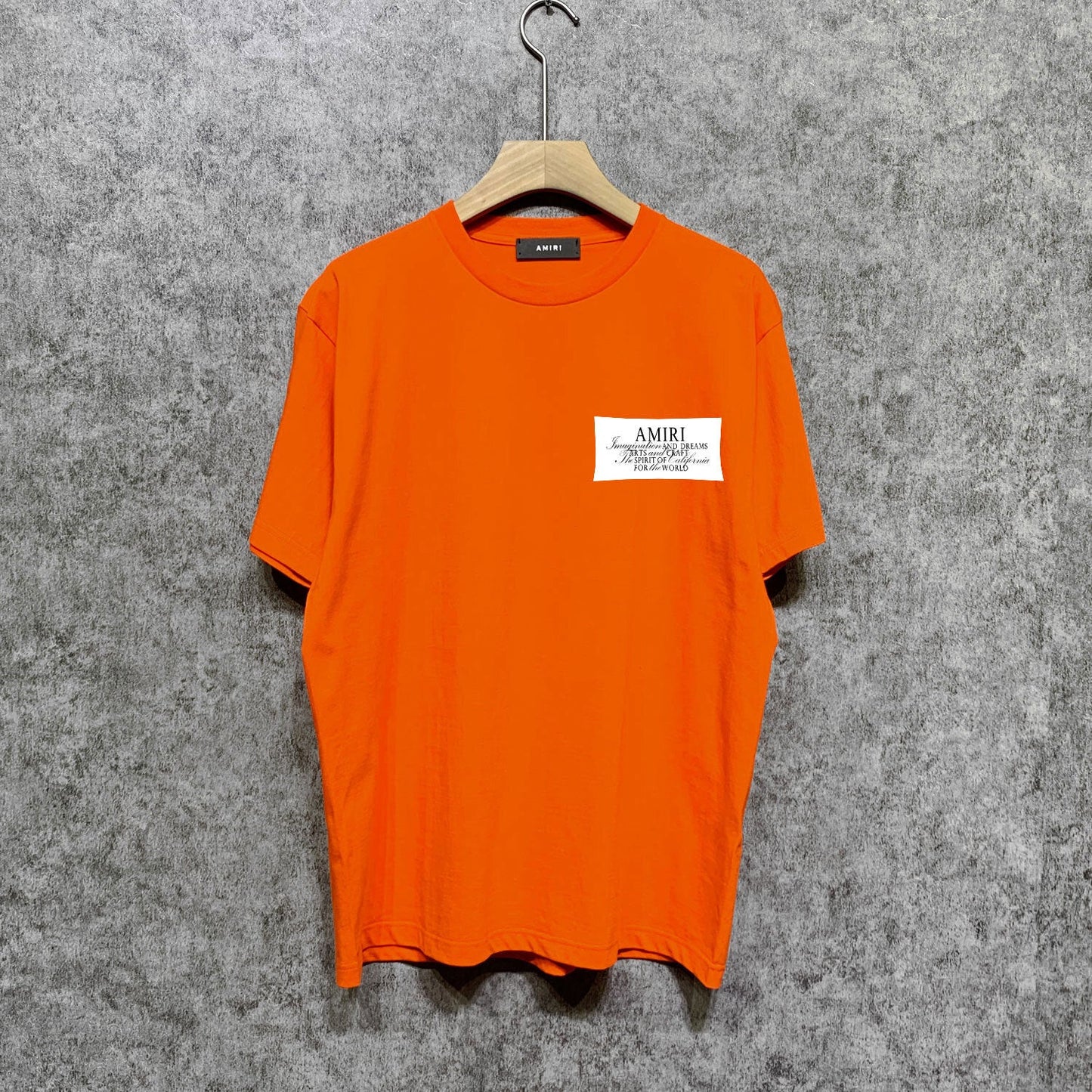 Amiri t shirts hollywood artistic font print short sleeve tee