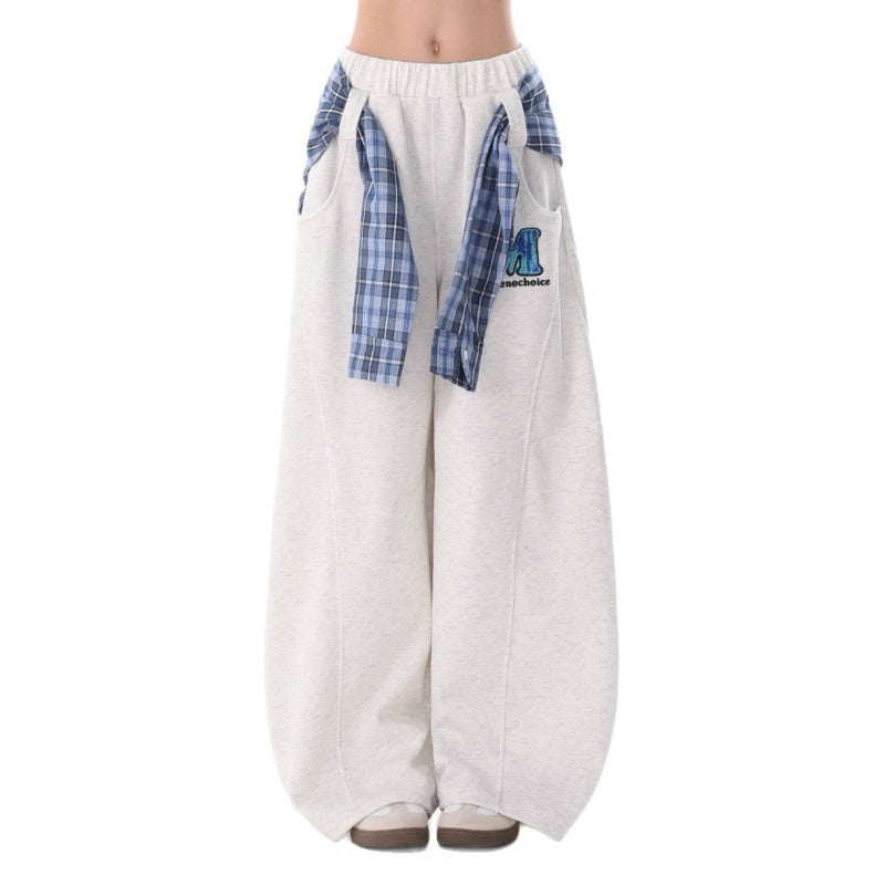 Women casual pants skirt fart curtain