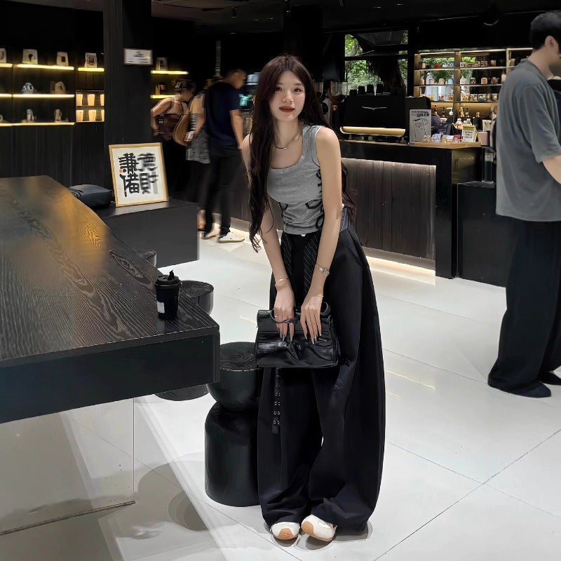 Women casual pants [with belt] women's summer loose overalls