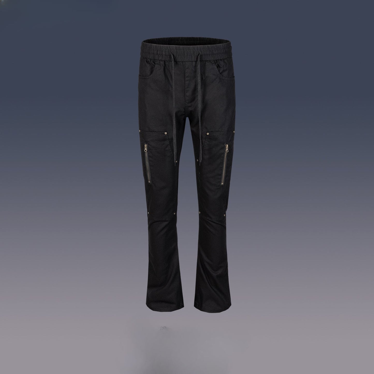 MIJKO Mens Vintage Pants MIJKO Splicing Flared Trousers Casual Pants