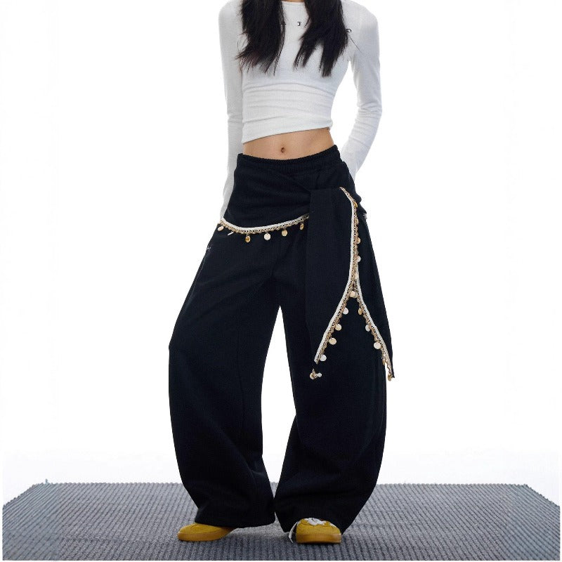 Women casual pants retroloose