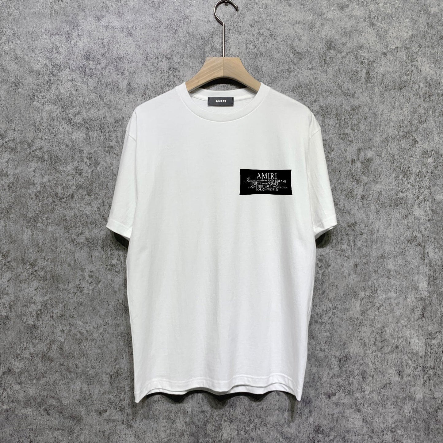 Amiri t shirts hollywood artistic font print short sleeve tee