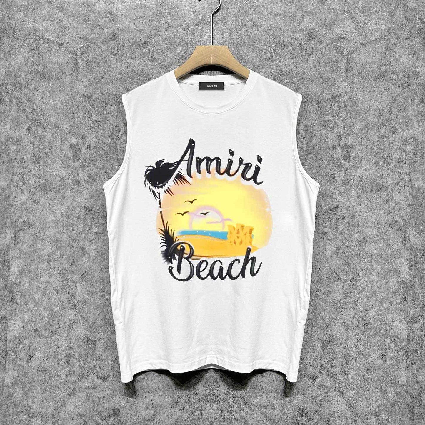 Amiri tank top colorful dusk print