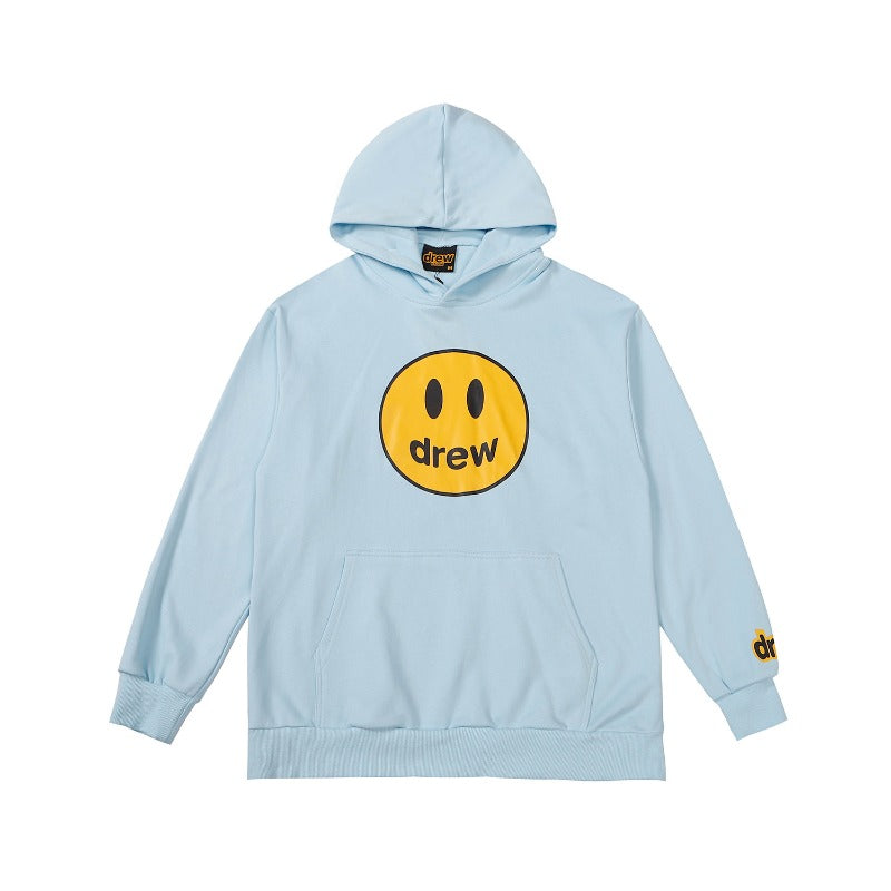 Drew house hoodie - autumn/winter d@ew classic smiley face letter print hooded sweatshirt (available in fleece and terry loop)
