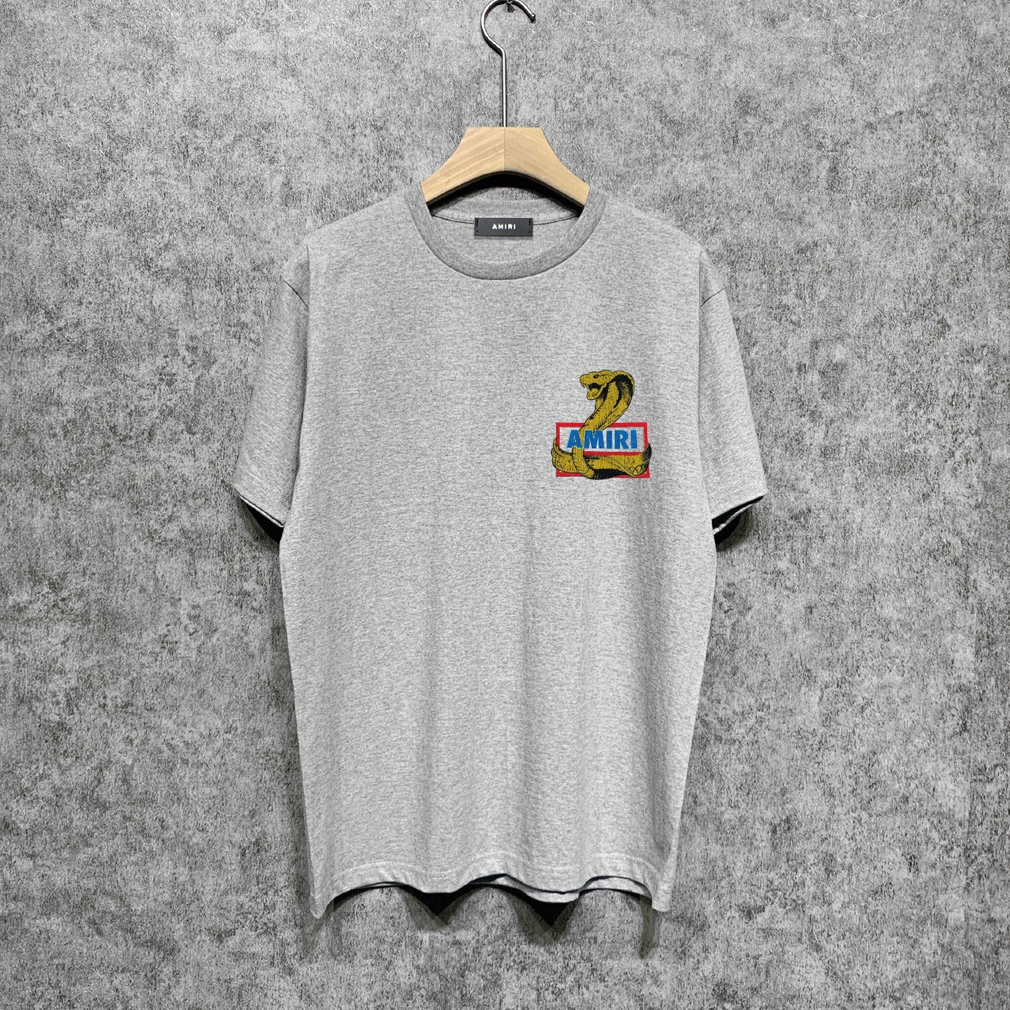 Amiri t shirts king cobra gold printing short sleeve